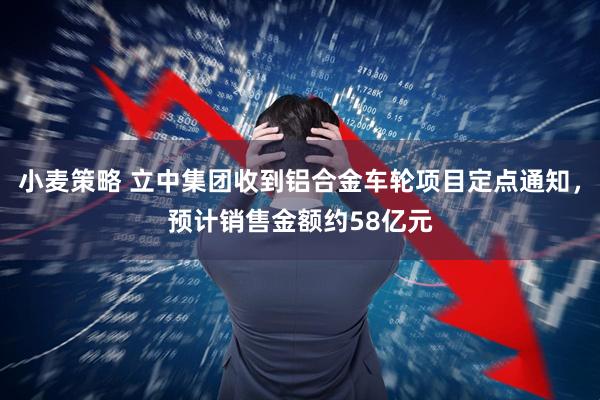 小麦策略 立中集团收到铝合金车轮项目定点通知，预计销售金额约58亿元