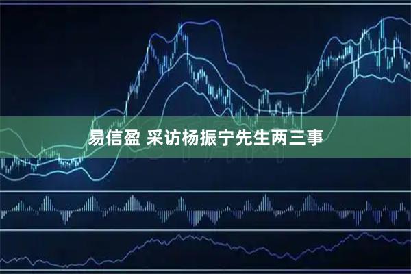 易信盈 采访杨振宁先生两三事
